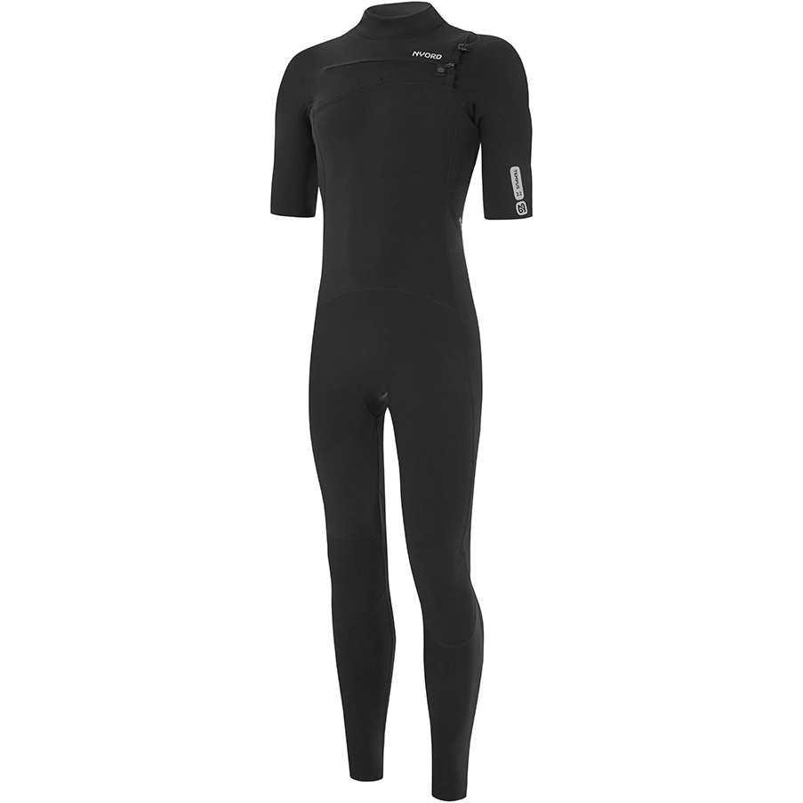 2025 Nyord Mens Tempus 2/2mm Short Sleeve Chest Zip Wetsuit N04BA00010 - Preto